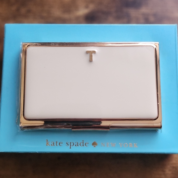 Kate Spade Cream Card Holder with Gold Accent - Picture 2 of 7